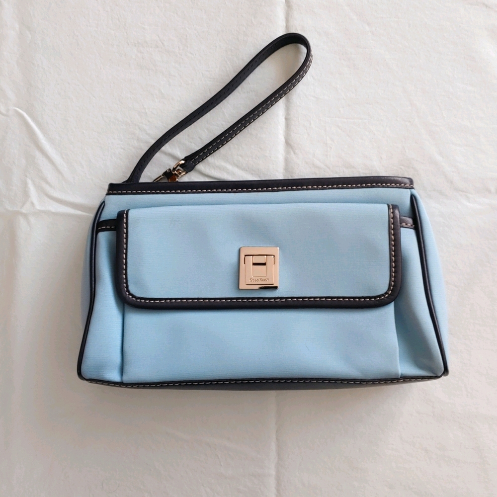 New Cole Haan Baby Blue Wristlet